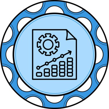 Proje Yönetimi web simgesi vektör illüstrasyonu