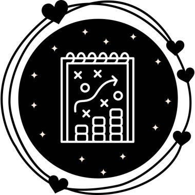 Strateji modern simgesinin vektör çizimi