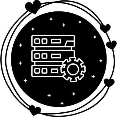 Yapılandırma Satırı Simgesi, Vektör İllüstrasyonu 