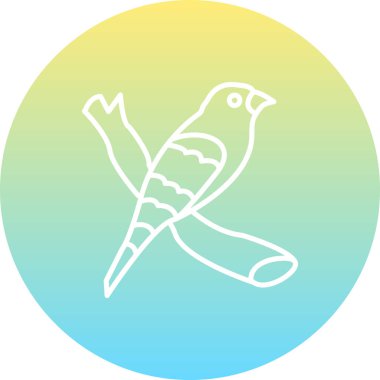 Indigo Bunting simge vektör illüstrasyon tasarımı