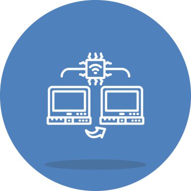 dizüstü bilgisayar simgesi, vektör illüstrasyonu basit tasarım