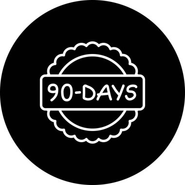 90 Days badge icon for app and web pages