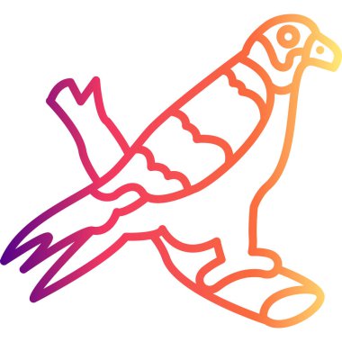 Peregrine Falcon simge vektör illüstrasyon tasarımı