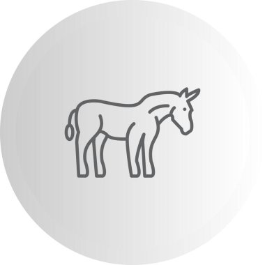 Eşek simgesi vektör illüstrasyon tasarımı