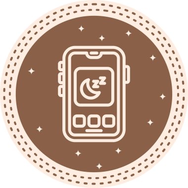 Mobil ekranda ay ve uyku zz simgesi