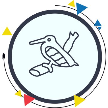 Amerikan Woodcock basit web simgesi, vektör        