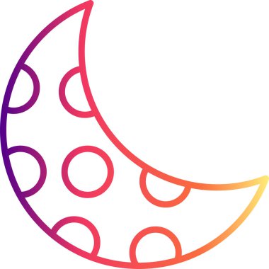 Hilal ay simgesi dekoratif çemberin içinde yıldızlar.