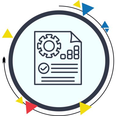 Proje Yönetimi web simgesi vektör illüstrasyonu