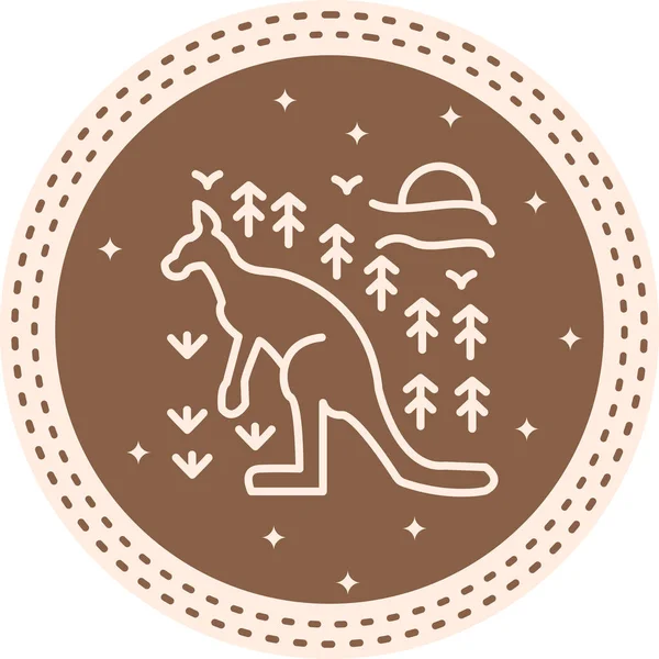 Kanguru Web simgesi vektör illüstrasyonu