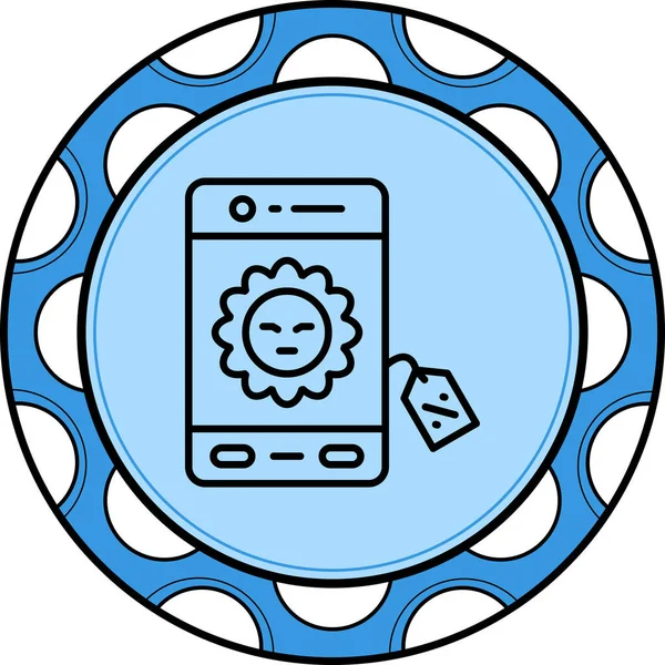 akıllı telefon simgesi, vektör illüstrasyonu basit tasarım