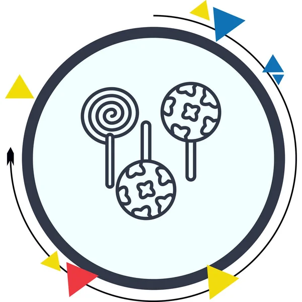 Lolipoplar web simgeleri vektör illüstrasyonu