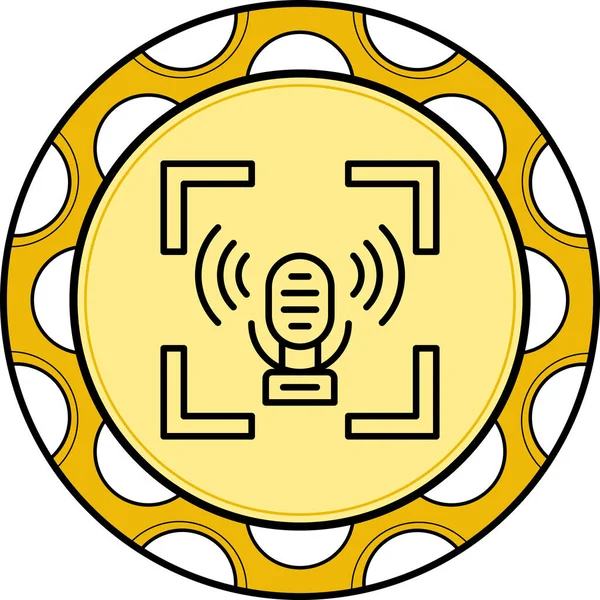 mikrofon web simge vektör çizim