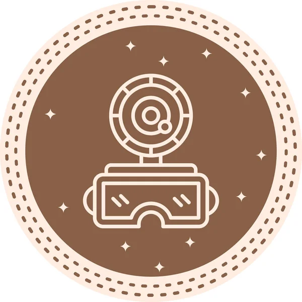 Sanal Gerçeklik Gözlüğü Web simgesi, vektör illüstrasyonu       