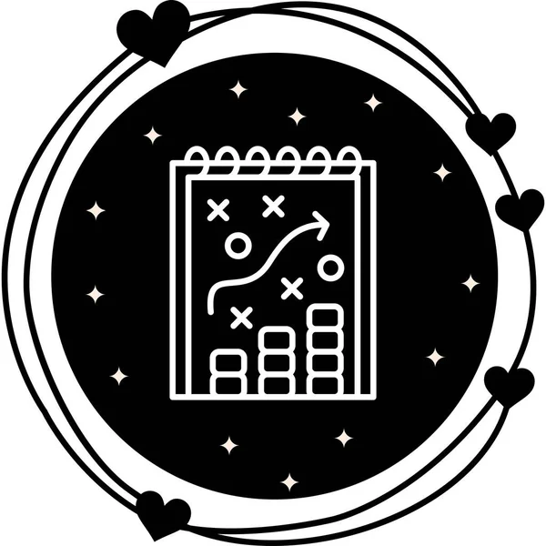 Strateji modern simgesinin vektör çizimi