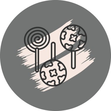 Lolipoplar web simgeleri vektör illüstrasyonu