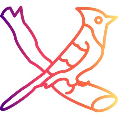 Mavi Jay simge vektör çizimi tasarımı