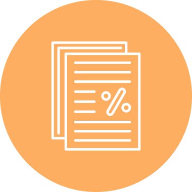 İndirim Raporu Web simgesi vektör çizimi