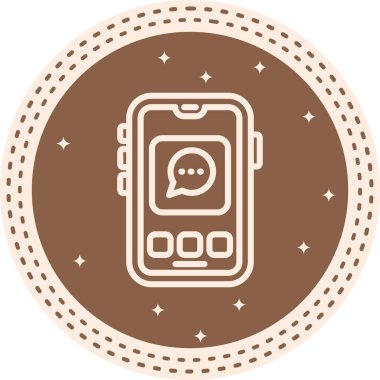 Mobil Sohbet Ayrı Modern Dijital Tasarım Elemanı