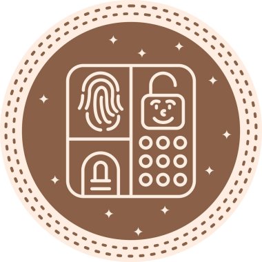 Parmak izi Çizgisi Simgesi Beyaz Arkaplanda İzole Edildi  