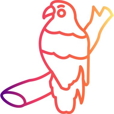 Kırmızı kuyruklu Hawk simgesi vektör çizimi