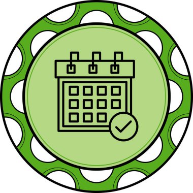 Gelişmiş İşlevsel Web Arayüzü Sembolü Takvimi