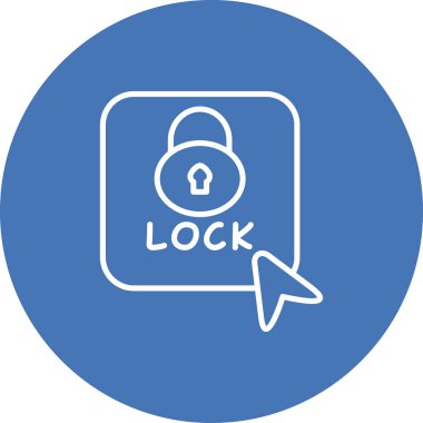 kilit web simge vektör çizim