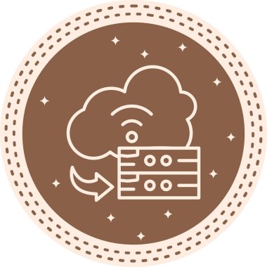 Bulut Servisi Entelektüel Özel Vektör Sanat Nesnesi