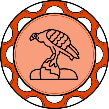 Kral Akbaba simgesi vektör illüstrasyon tasarımı