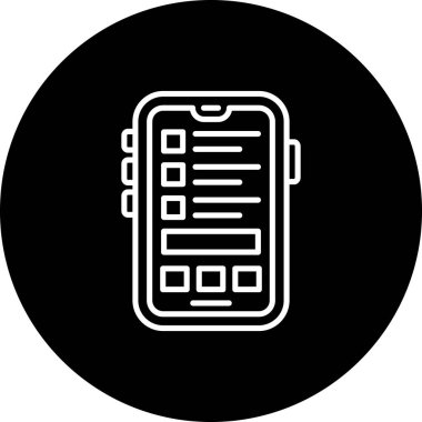 Denetim listesi web simgesi. vektör çizim