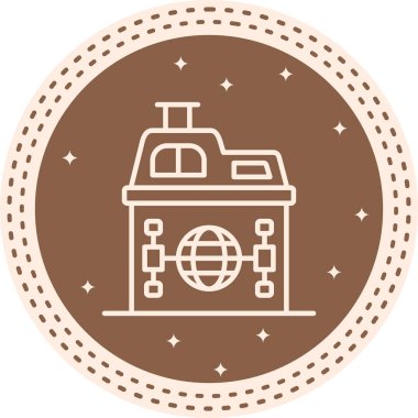 Akıllı Ev Eşsiz Düz Dijital Tasarım Nesnesi