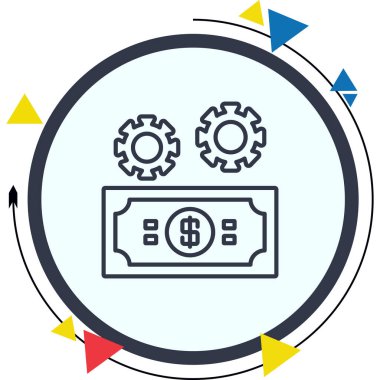 Dolar basit düz illüstrasyon oluştur