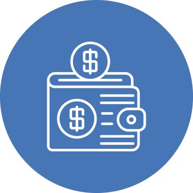 wallet icon, vector illustration simple design