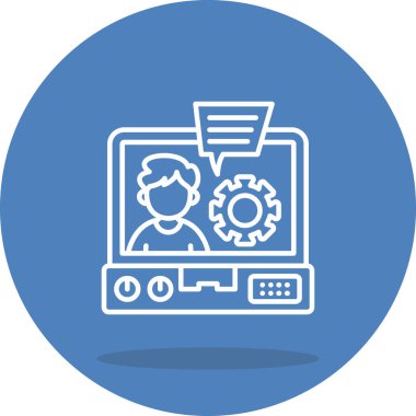 IT Danışmanlık web simgesi, modern vektör illüstrasyonu