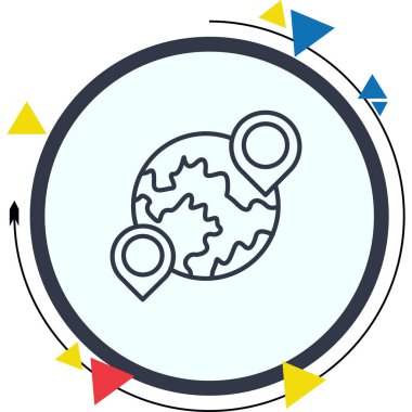 Dünya çapında web simgesi vektör illüstrasyonu