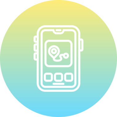 Mobil Rout Premium Zarif Dijital Tasarım Sembolü