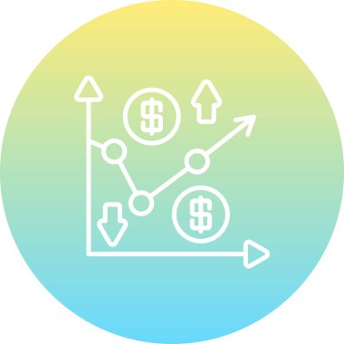 Yatırım konsepti simgesi, vektör illüstrasyonu basit tasarım