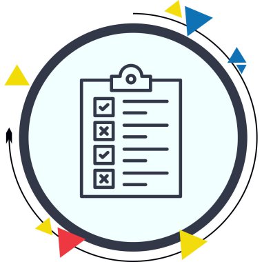 Denetim listesi web simgesi. vektör çizim