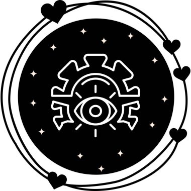 Vision Premium Minimal Düz Vektör İllüstrasyonu