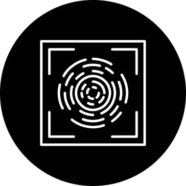 Parmak izi Çizgisi Simgesi Beyaz Arkaplanda İzole Edildi  