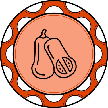 Butternut Kabağı Yüksek Kaliteli Modern Vektör Elementi