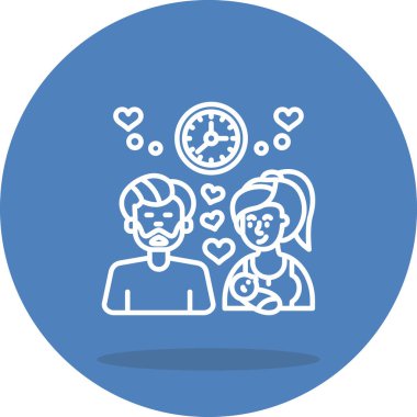 Aile Zamanı Sofistike Özel Vektör Sanat Nesnesi