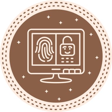 Siber Güvenlik Web simgesi vektör çizimi