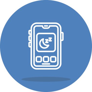 Mobil ekranda ay ve uyku zz simgesi