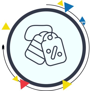 İndirimli web simgesi vektör illüstrasyonu