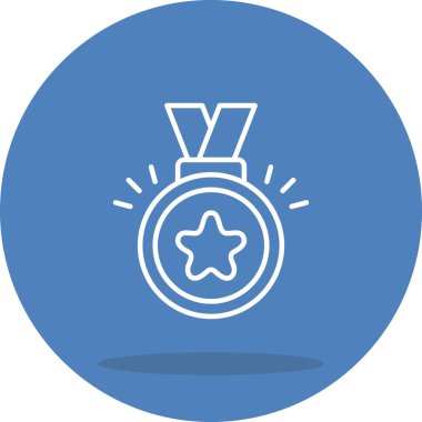 Ödül Satırı Simgesi Basit Görüntü Beyaz Arkaplanda İzole Edildi