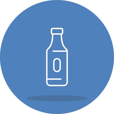 Bira Şişesi Yüksek Çözünürlüklü Düz Tasarım Sembolü