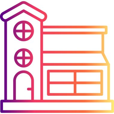 Emlak çizgisi simgesi, vektör illüstrasyonu