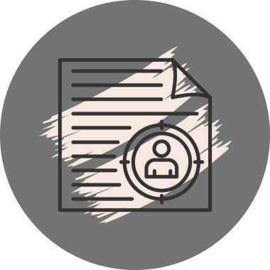 Hedef Dosya Zarif Profesyonel Düz Grafik Sembolü