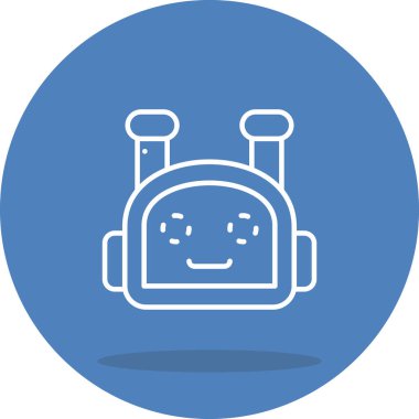 Bot simgesi, vektör illüstrasyonu basit tasarım