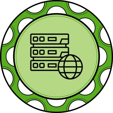 Sunucu Modern Dengeli Markalaştırma Vektörü Sembolü